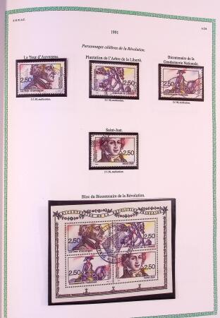 Collection timbres oblitérés de France en 3 albums