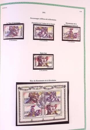 Collection timbres oblitérés de France en 3 albums