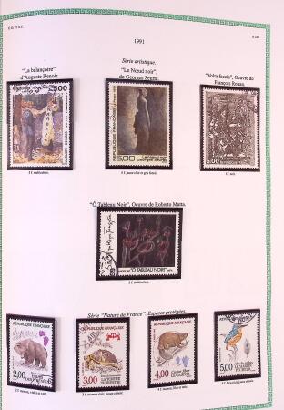 Collection timbres oblitérés de France en 3 albums
