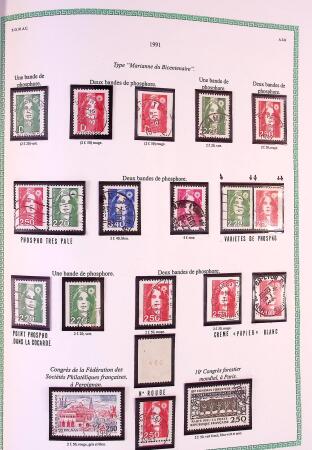 Collection timbres oblitérés de France en 3 albums