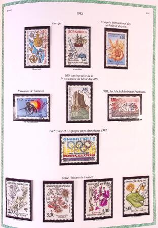 Collection timbres oblitérés de France en 3 albums
