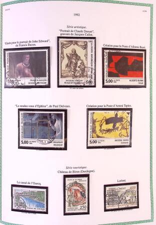 Collection timbres oblitérés de France en 3 albums
