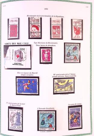 Collection timbres oblitérés de France en 3 albums