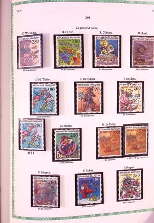 Collection timbres oblitérés de France en 3 albums