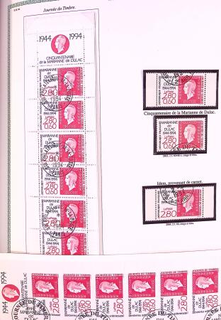Collection timbres oblitérés de France en 3 albums