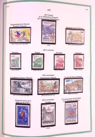 Collection timbres oblitérés de France en 3 albums