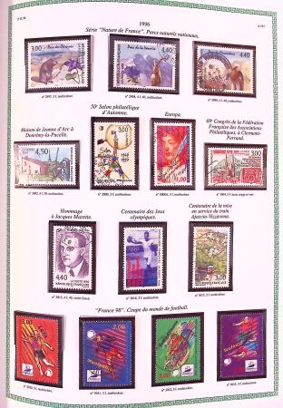 Collection timbres oblitérés de France en 3 albums