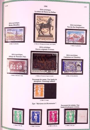 Collection timbres oblitérés de France en 3 albums