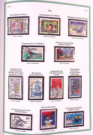 Collection timbres oblitérés de France en 3 albums