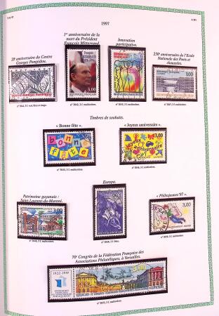 Collection timbres oblitérés de France en 3 albums