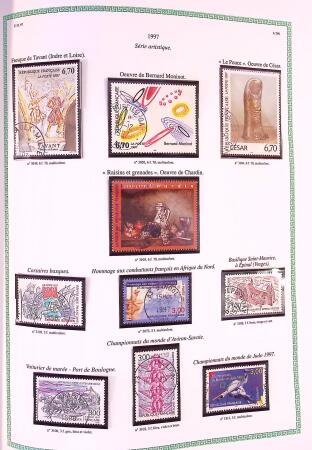 Collection timbres oblitérés de France en 3 albums