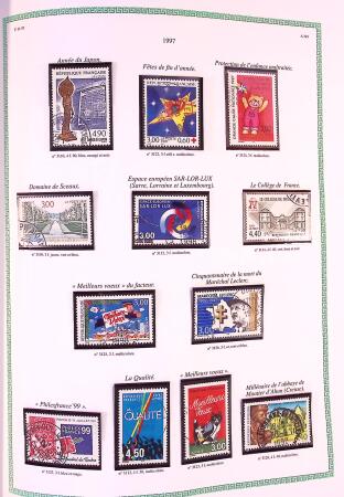Collection timbres oblitérés de France en 3 albums