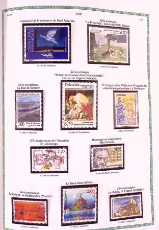 Collection timbres oblitérés de France en 3 albums