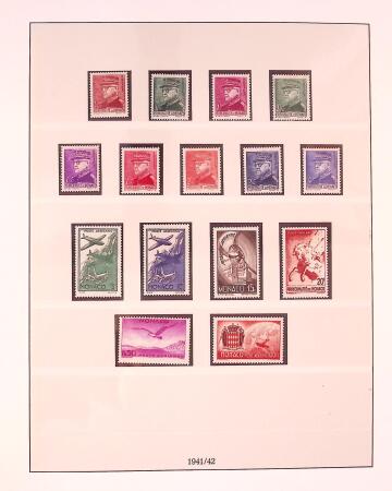 Collection timbres neuf de Monaco en 5 albums
