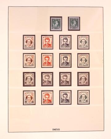Collection timbres neuf de Monaco en 5 albums