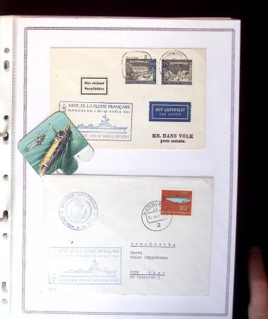 1964-2010 8 beaux classeurs de Poste Navale: porte-hélicoptères