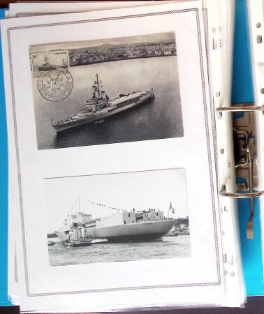 1964-2010 8 beaux classeurs de Poste Navale: porte-hélicoptères