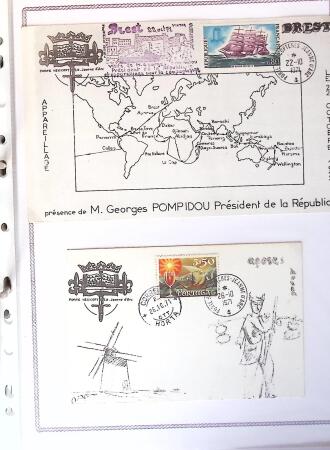 1964-2010 8 beaux classeurs de Poste Navale: porte-hélicoptères
