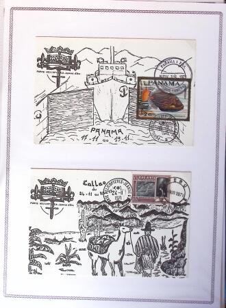 1964-2010 8 beaux classeurs de Poste Navale: porte-hélicoptères
