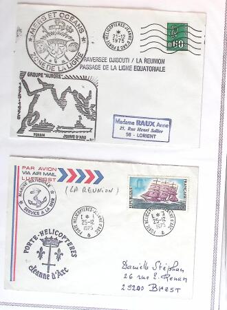 1964-2010 8 beaux classeurs de Poste Navale: porte-hélicoptères