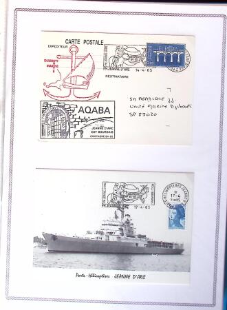 1964-2010 8 beaux classeurs de Poste Navale: porte-hélicoptères