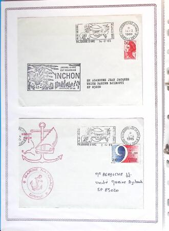 1964-2010 8 beaux classeurs de Poste Navale: porte-hélicoptères