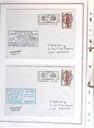 1964-2010 8 beaux classeurs de Poste Navale: porte-hélicoptères