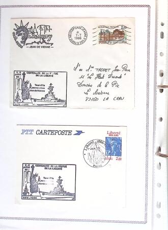 1964-2010 8 beaux classeurs de Poste Navale: porte-hélicoptères