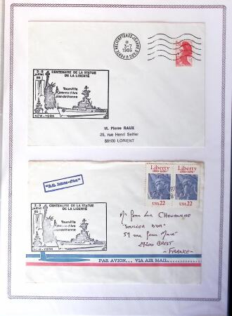 1964-2010 8 beaux classeurs de Poste Navale: porte-hélicoptères