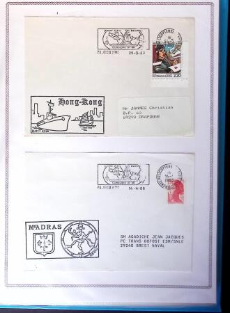 1964-2010 8 beaux classeurs de Poste Navale: porte-hélicoptères