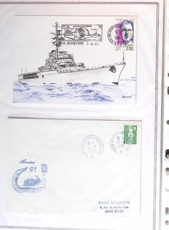 1964-2010 8 beaux classeurs de Poste Navale: porte-hélicoptères