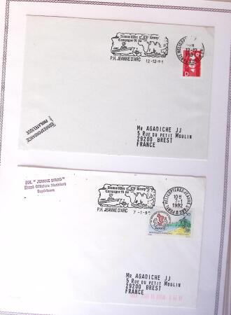 1964-2010 8 beaux classeurs de Poste Navale: porte-hélicoptères