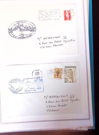 1964-2010 8 beaux classeurs de Poste Navale: porte-hélicoptères
