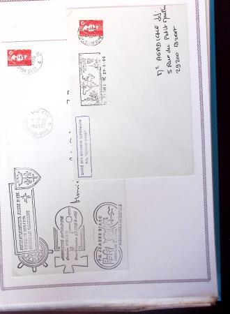 1964-2010 8 beaux classeurs de Poste Navale: porte-hélicoptères