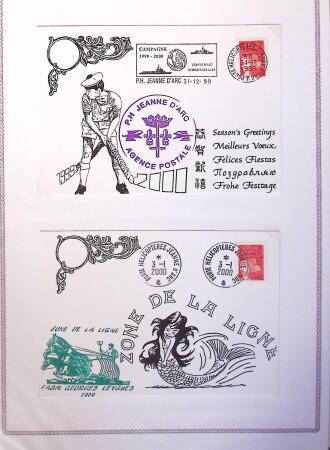 1964-2010 8 beaux classeurs de Poste Navale: porte-hélicoptères