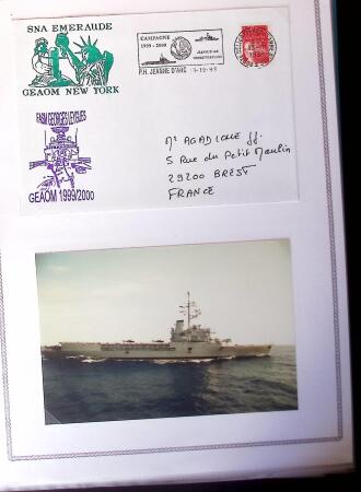 1964-2010 8 beaux classeurs de Poste Navale: porte-hélicoptères
