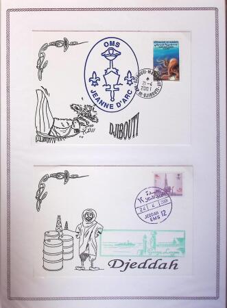 1964-2010 8 beaux classeurs de Poste Navale: porte-hélicoptères