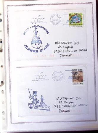 1964-2010 8 beaux classeurs de Poste Navale: porte-hélicoptères