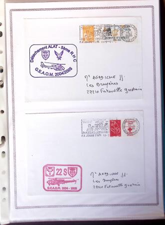 1964-2010 8 beaux classeurs de Poste Navale: porte-hélicoptères