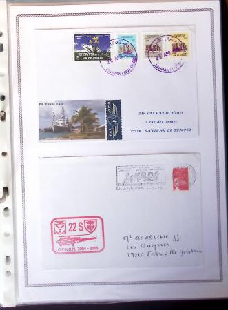 1964-2010 8 beaux classeurs de Poste Navale: porte-hélicoptères