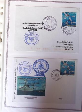 1964-2010 8 beaux classeurs de Poste Navale: porte-hélicoptères