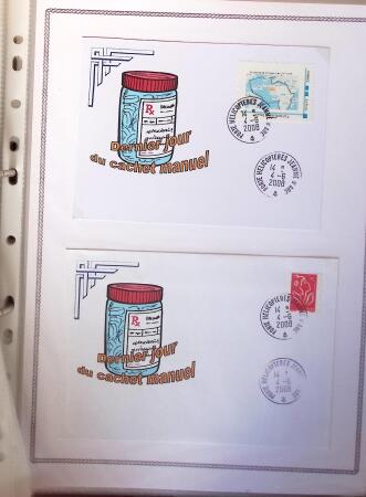 1964-2010 8 beaux classeurs de Poste Navale: porte-hélicoptères