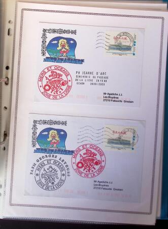 1964-2010 8 beaux classeurs de Poste Navale: porte-hélicoptères