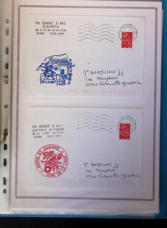 1964-2010 8 beaux classeurs de Poste Navale: porte-hélicoptères