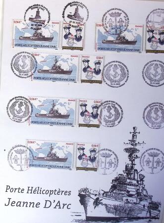 1964-2010 8 beaux classeurs de Poste Navale: porte-hélicoptères