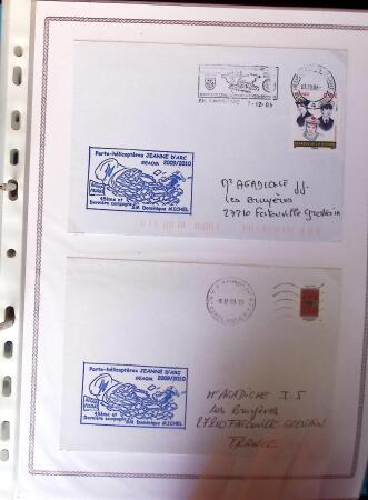 1964-2010 8 beaux classeurs de Poste Navale: porte-hélicoptères