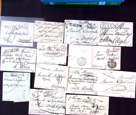 1820-1876 Lot d'une centaine de lettres diverse, avec