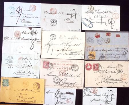 1820-1876 Lot d'une centaine de lettres diverse, avec