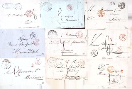 1820-1876 Lot d'une centaine de lettres diverse, avec