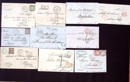 1820-1876 Lot d'une centaine de lettres diverse, avec